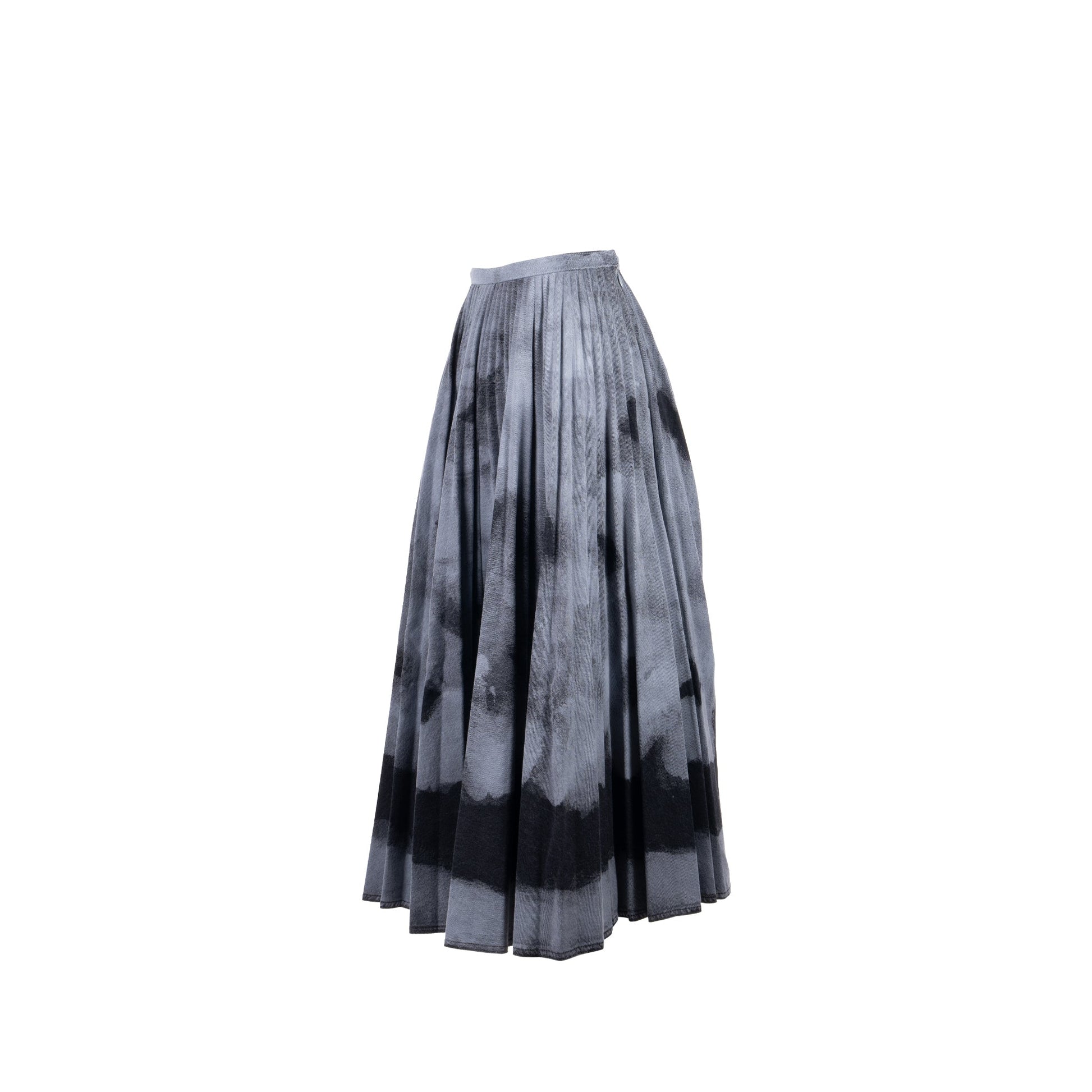 Dior Size Tie Dye Print Skirt Cotton Grey Black Travel Bag