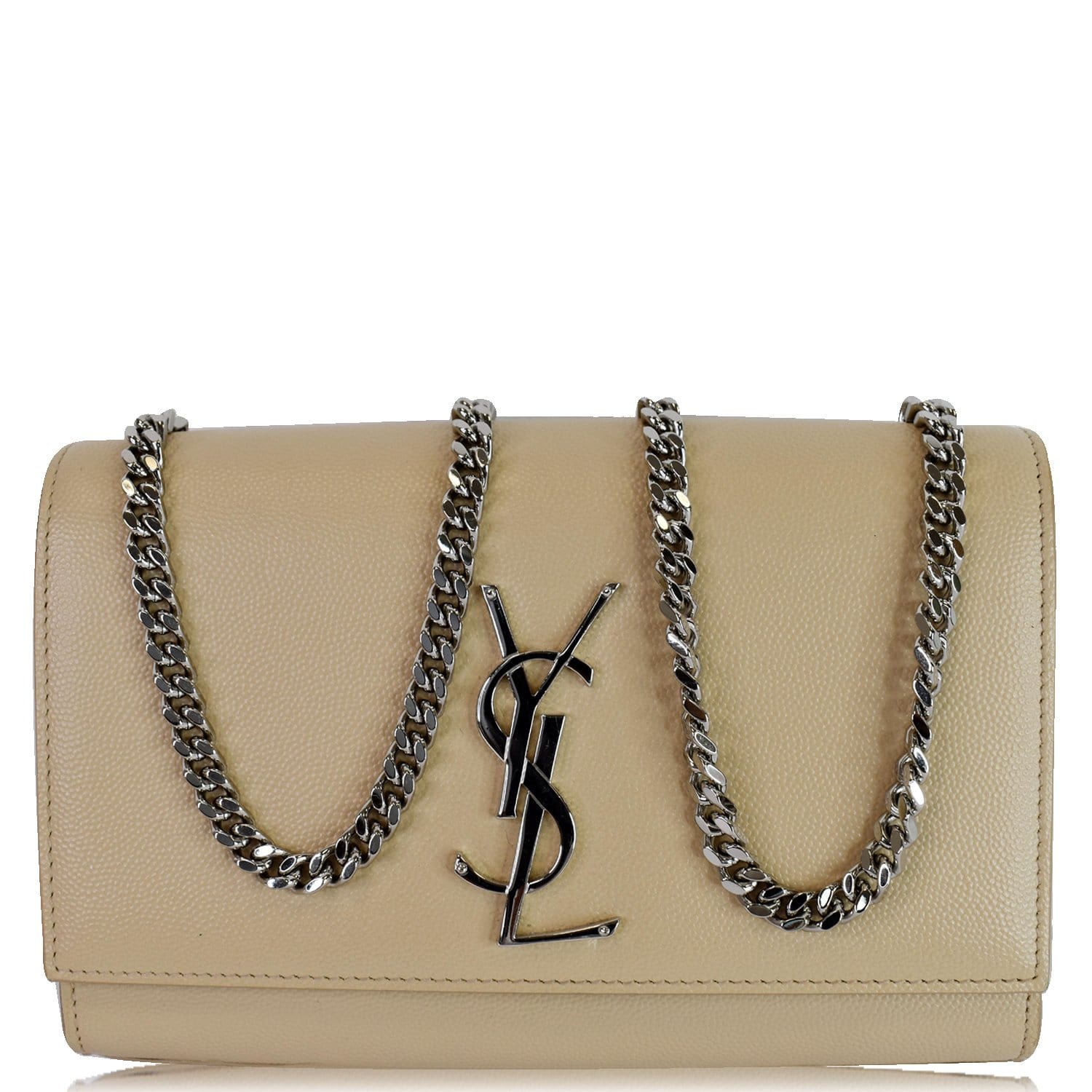 YSL Saint Laurent Yves Kate Crossbody Bag Leather Beige Medium
