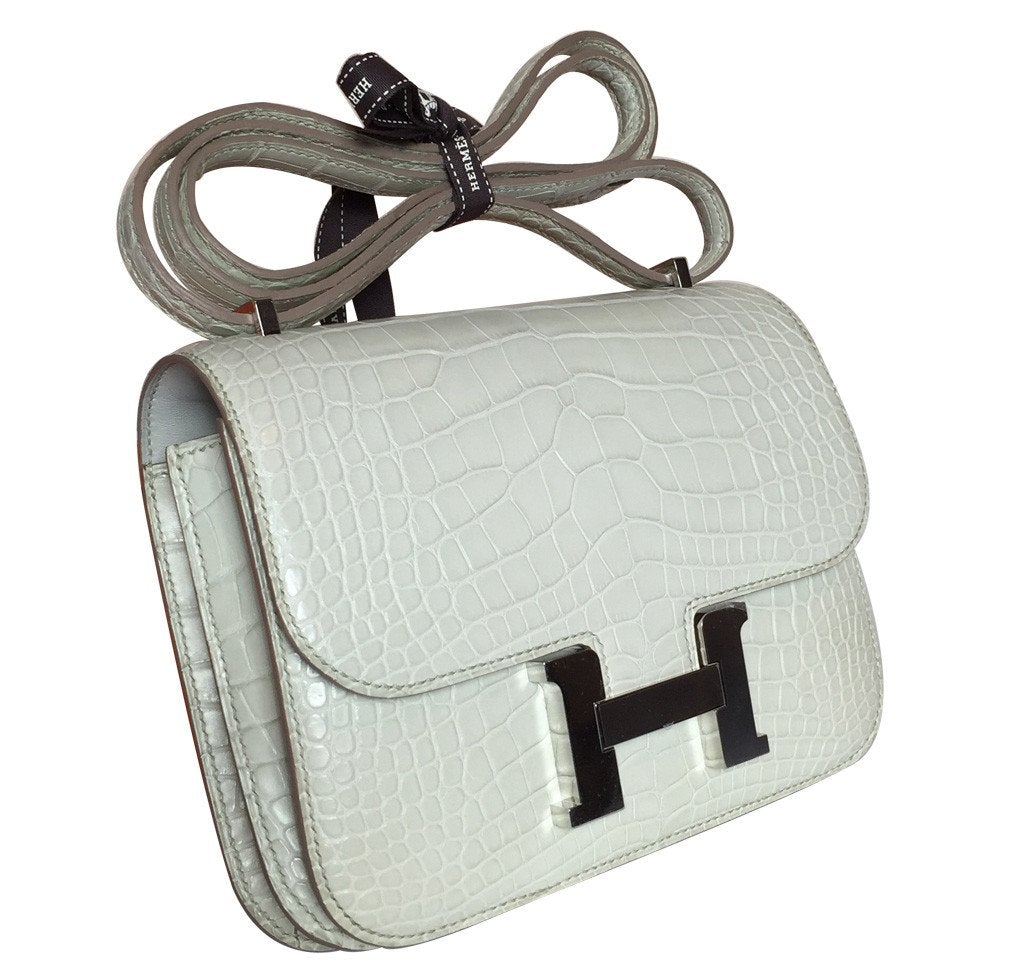 Hermes Luxury Constance Bag Beton Alligator Phw Travel Bag