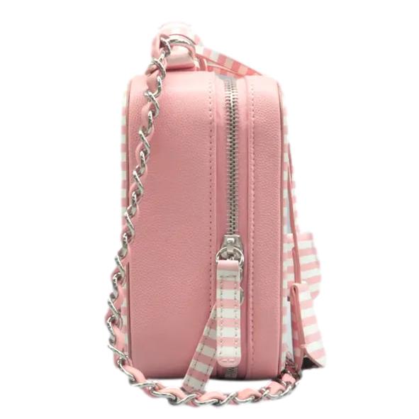Chanel Vanity Filigree CC Caviar Quilted Pink Travel Bag