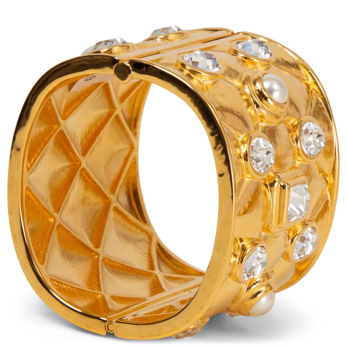 CHANEL RHINESTONE CUFF BRACELET