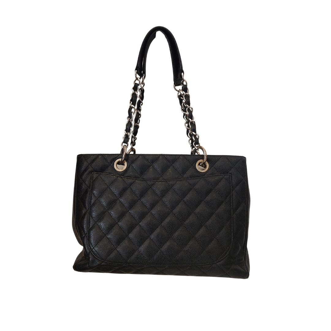 Chanel Black Caviar Leather Grand Shopper Tote |   |