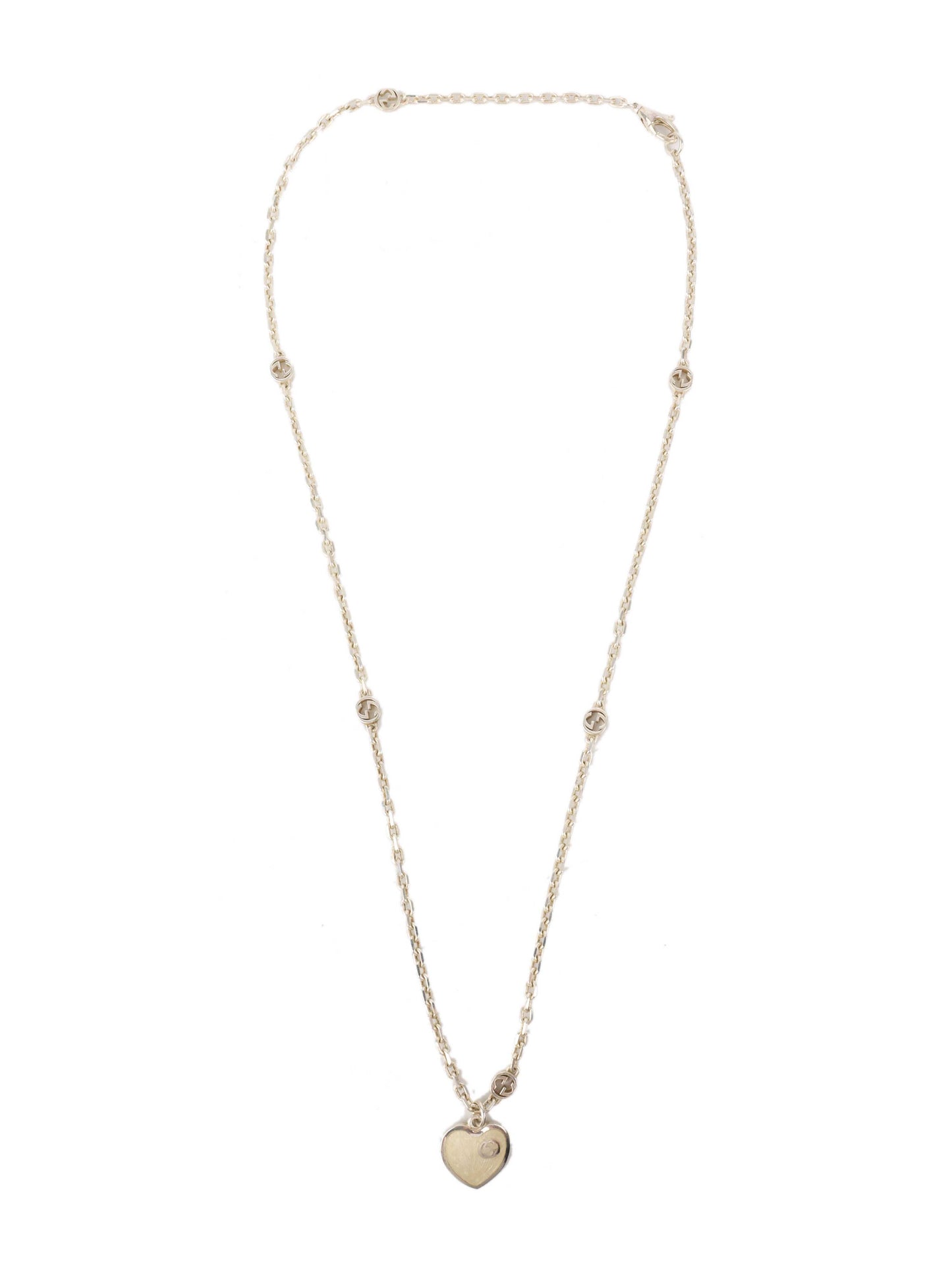 Gucci Silver Heart Necklace.