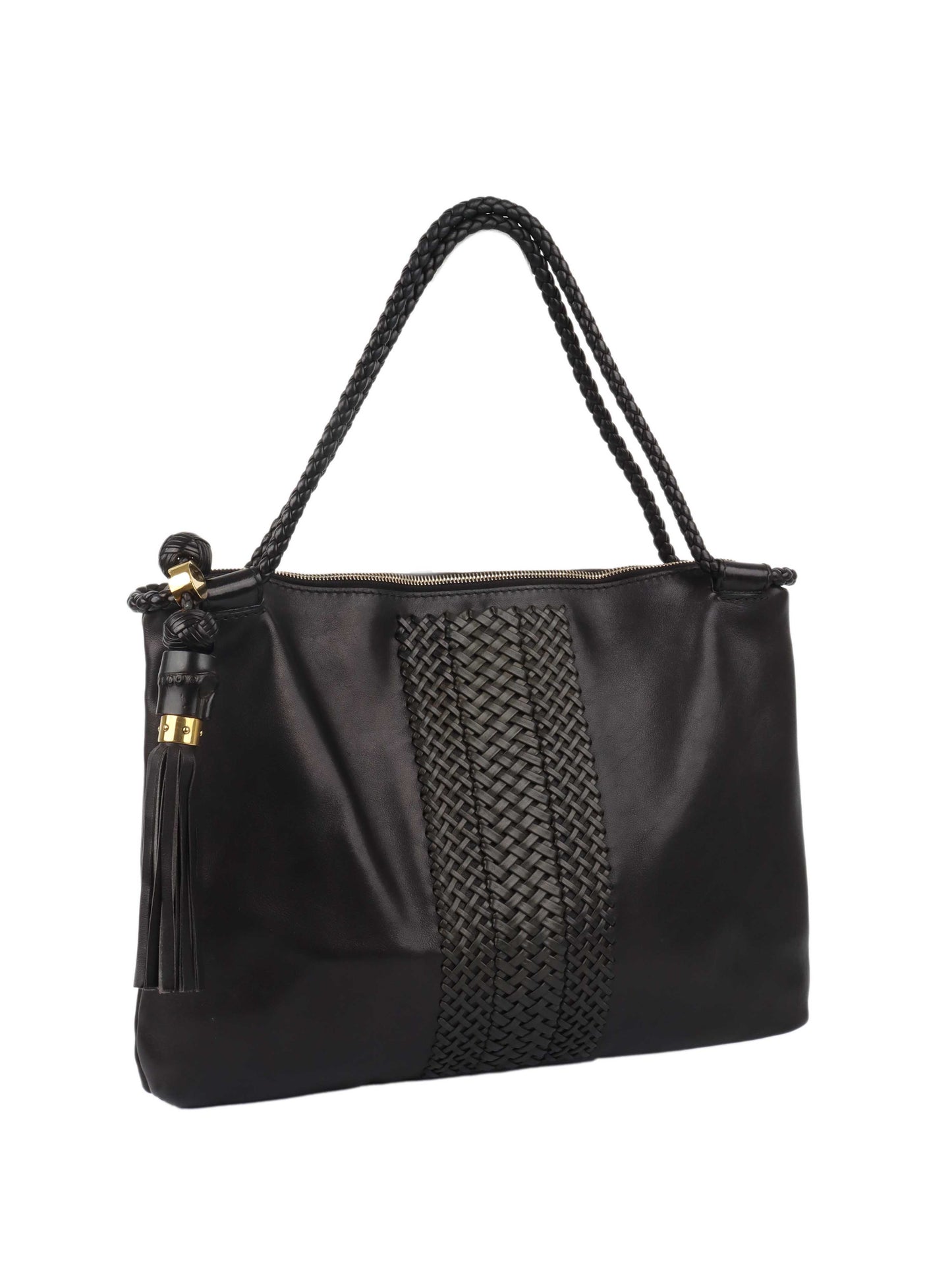 Gucci Black Leather Tote.
