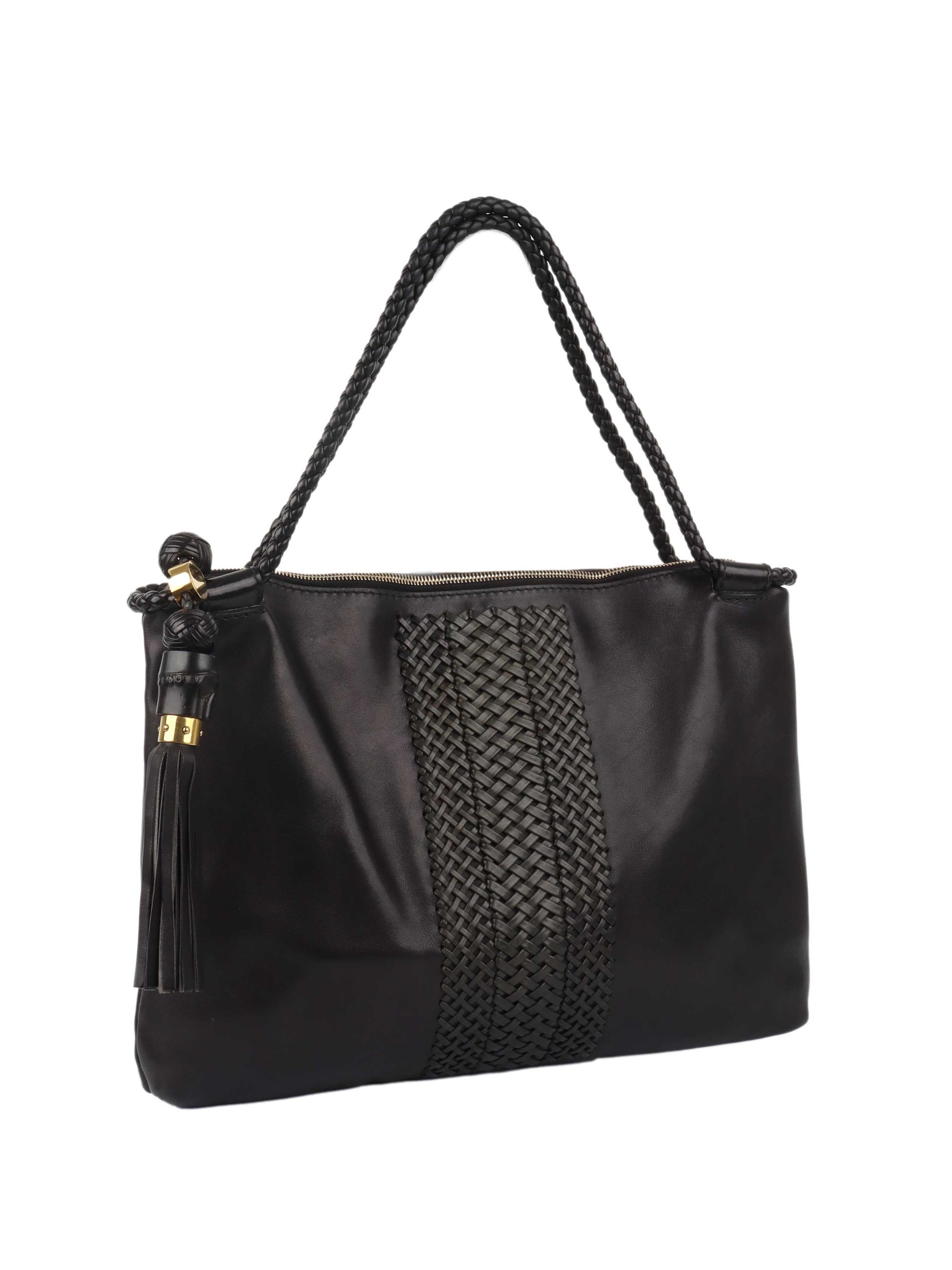 Gucci Black Leather Tote.