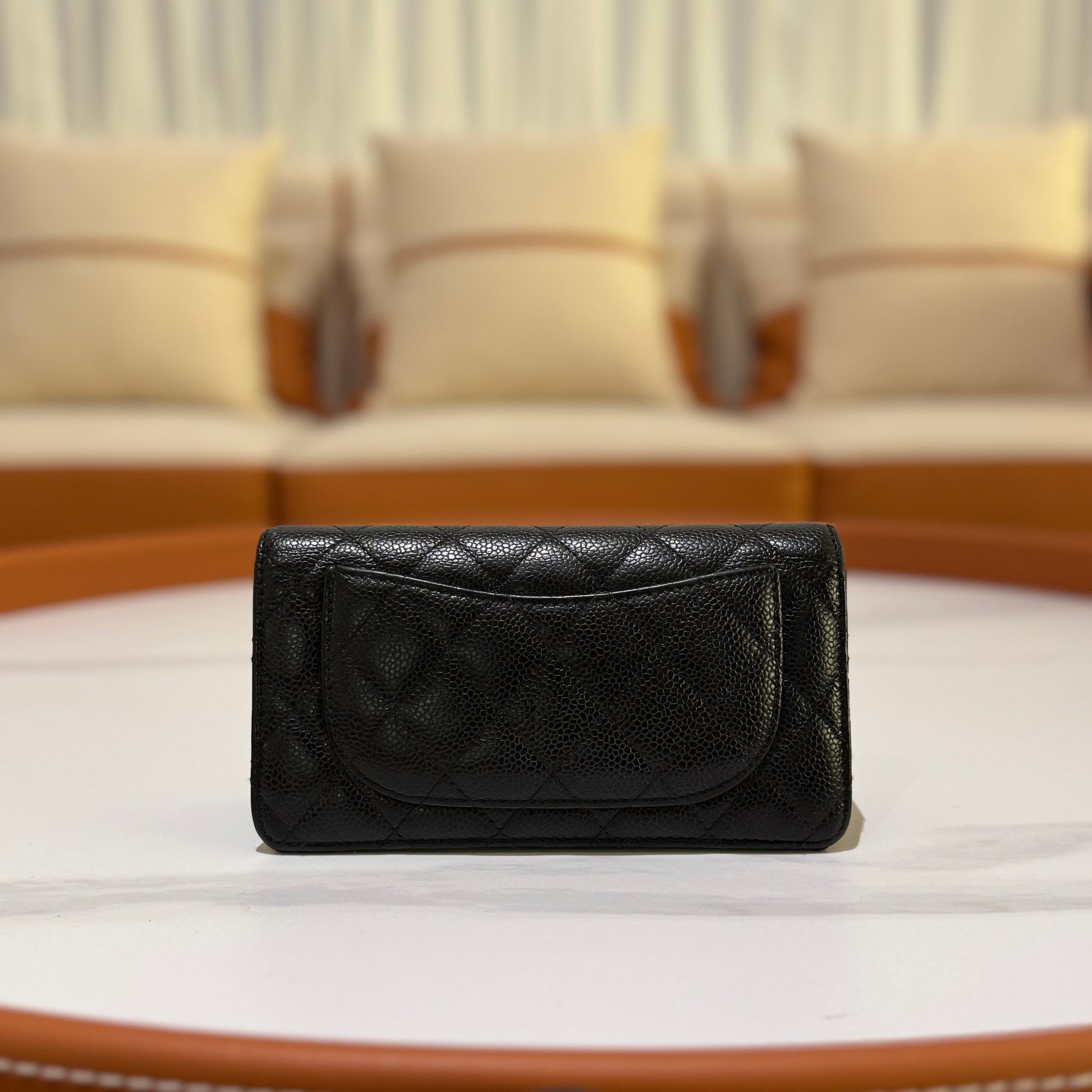 CHANEL LONG WALLET CAVIAR LEATHER FOLDING WALLET