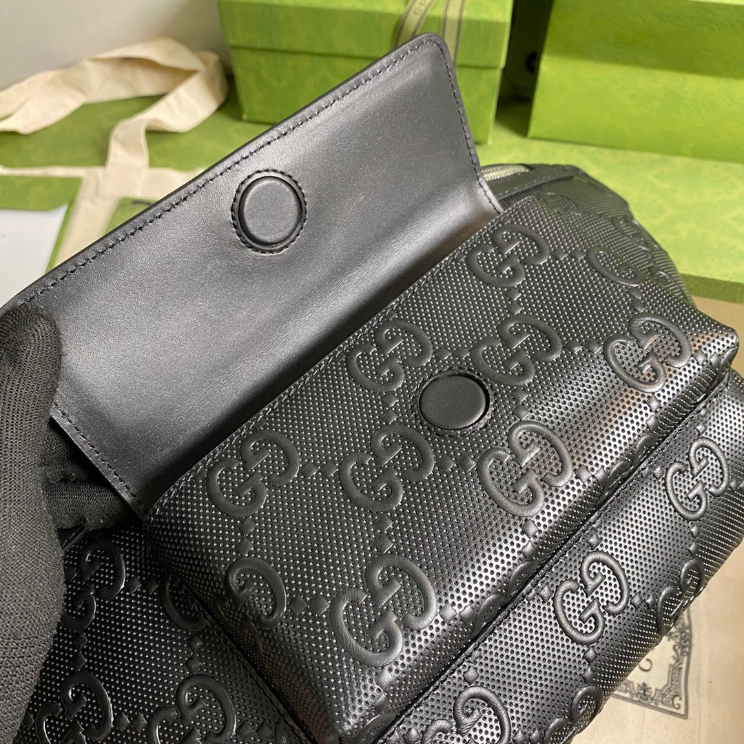 gg Embossed Belt gg Embossed Black Accessory