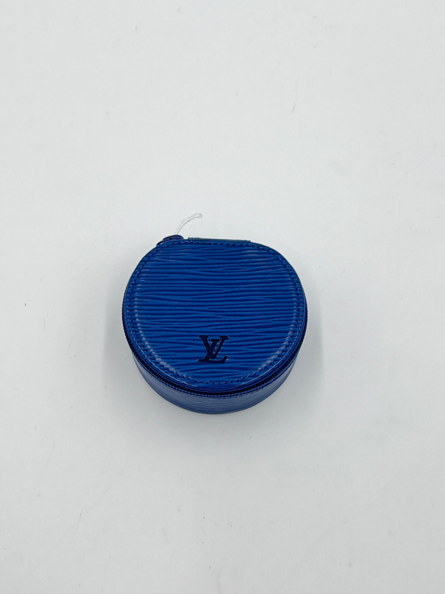 Louis Vuitton Leather Blue Coin Case AG392O