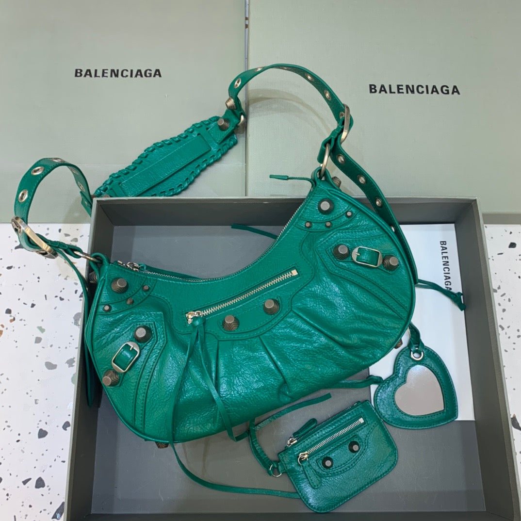 Balen Le Cagole Xs Shoulder Bag In Green