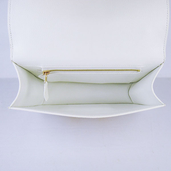 Hermes Luxury Constance Cowskin Bag H Golden Leather White Travel Bag