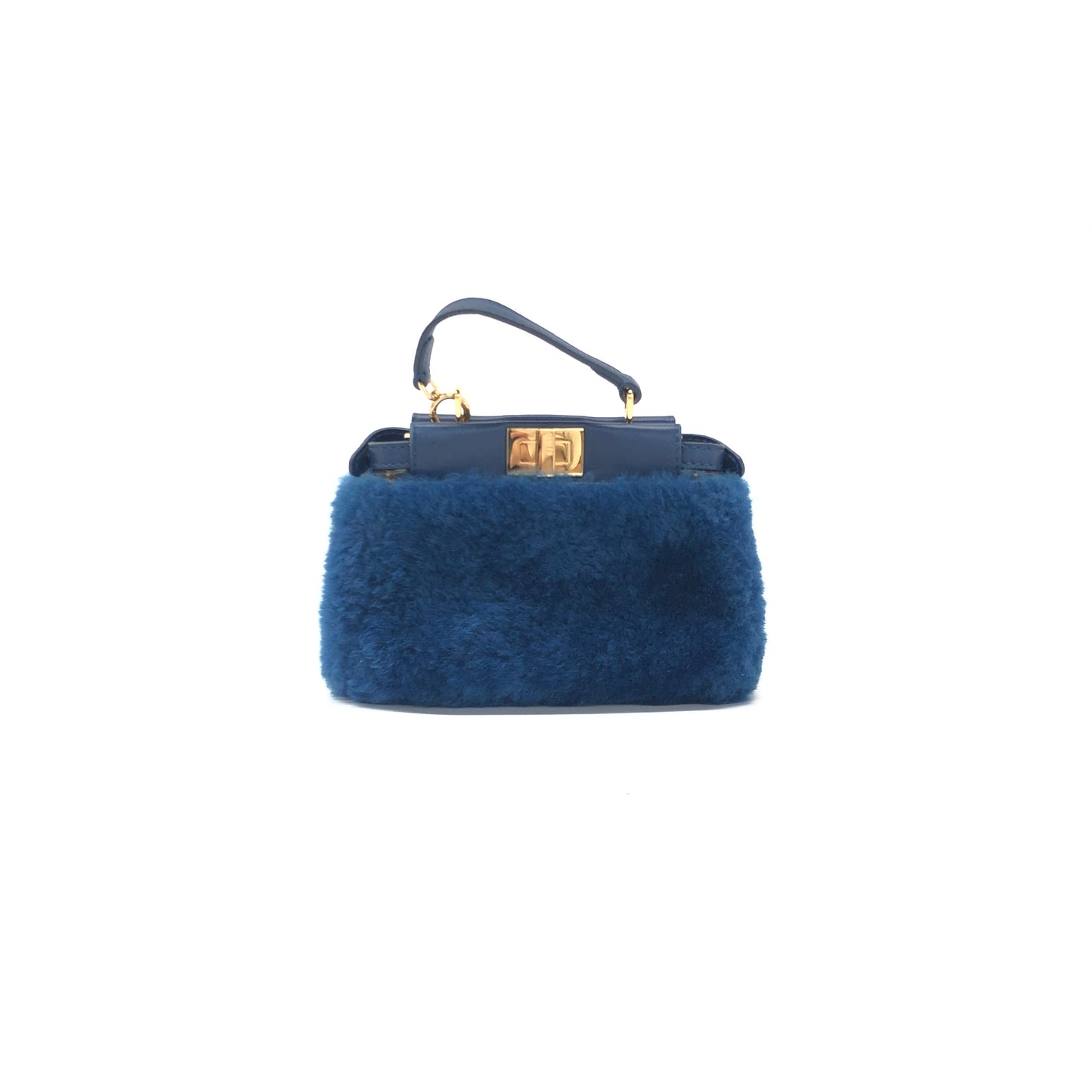 Fendi Peekaboo Shearling 2Way Bag Micro Travel Bag