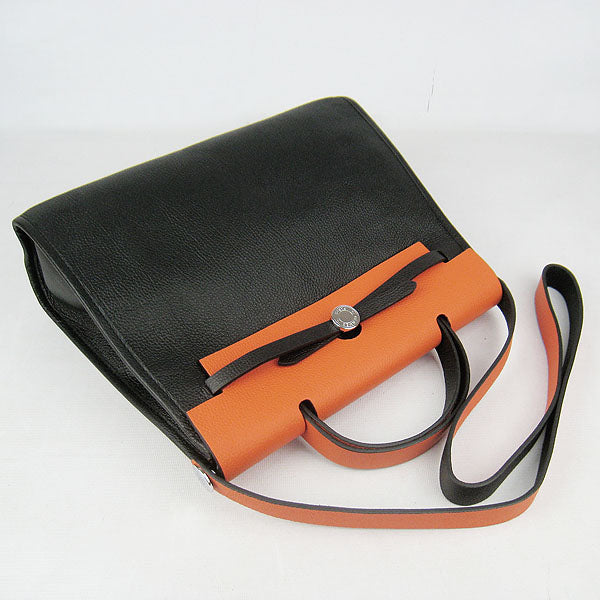 Hermes Luxury Herbag Ladies Orange Travel Bag