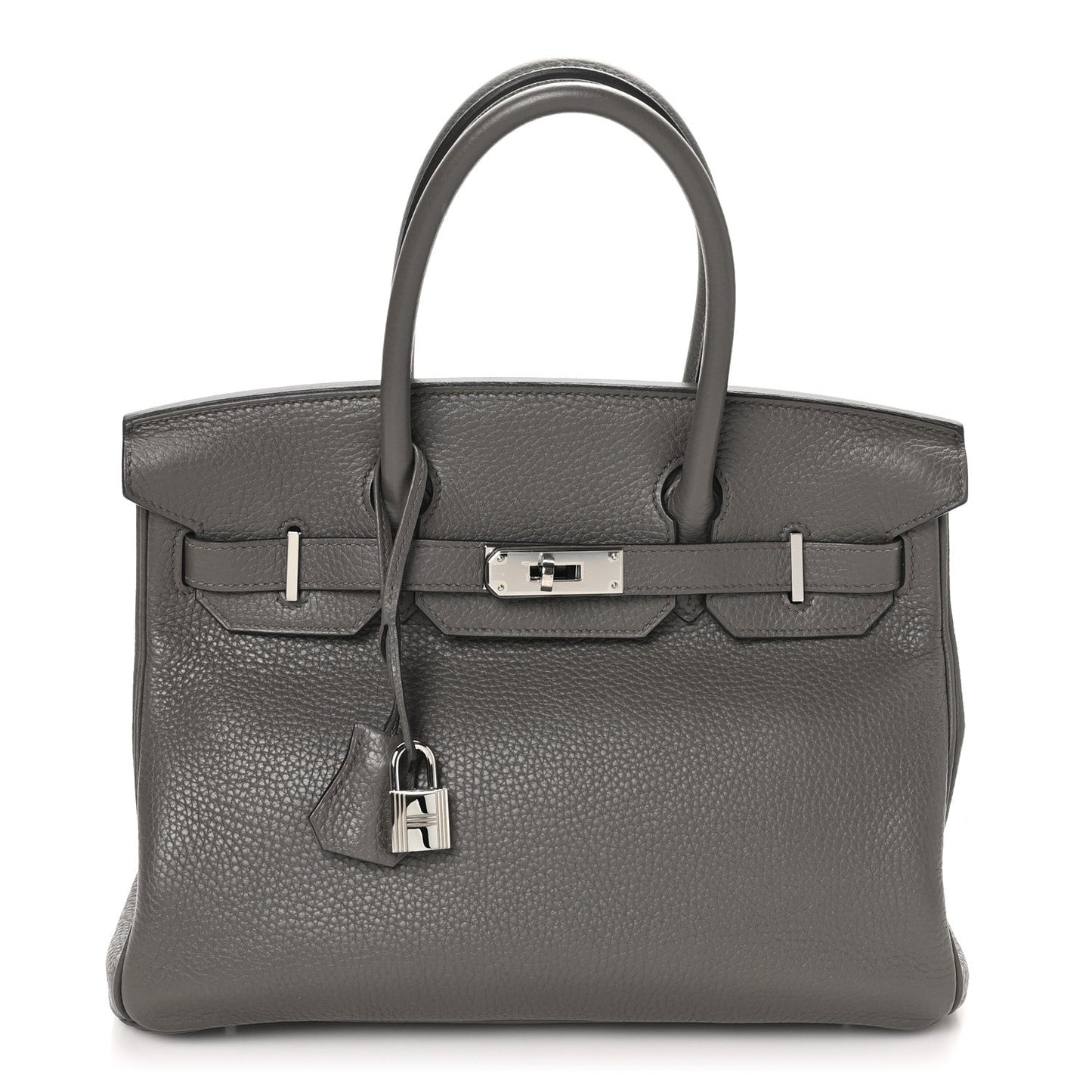 Hermes Taurillon Clemence Birkin Etain Handbag Travel Bag