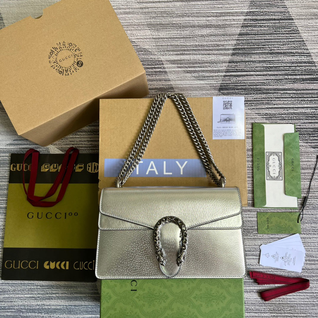 gg Dionysus , ’s 10in Silver Small Shoulder Bag