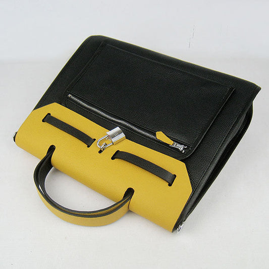 Hermes Luxury Herbag Ladies Yellow Travel Bag
