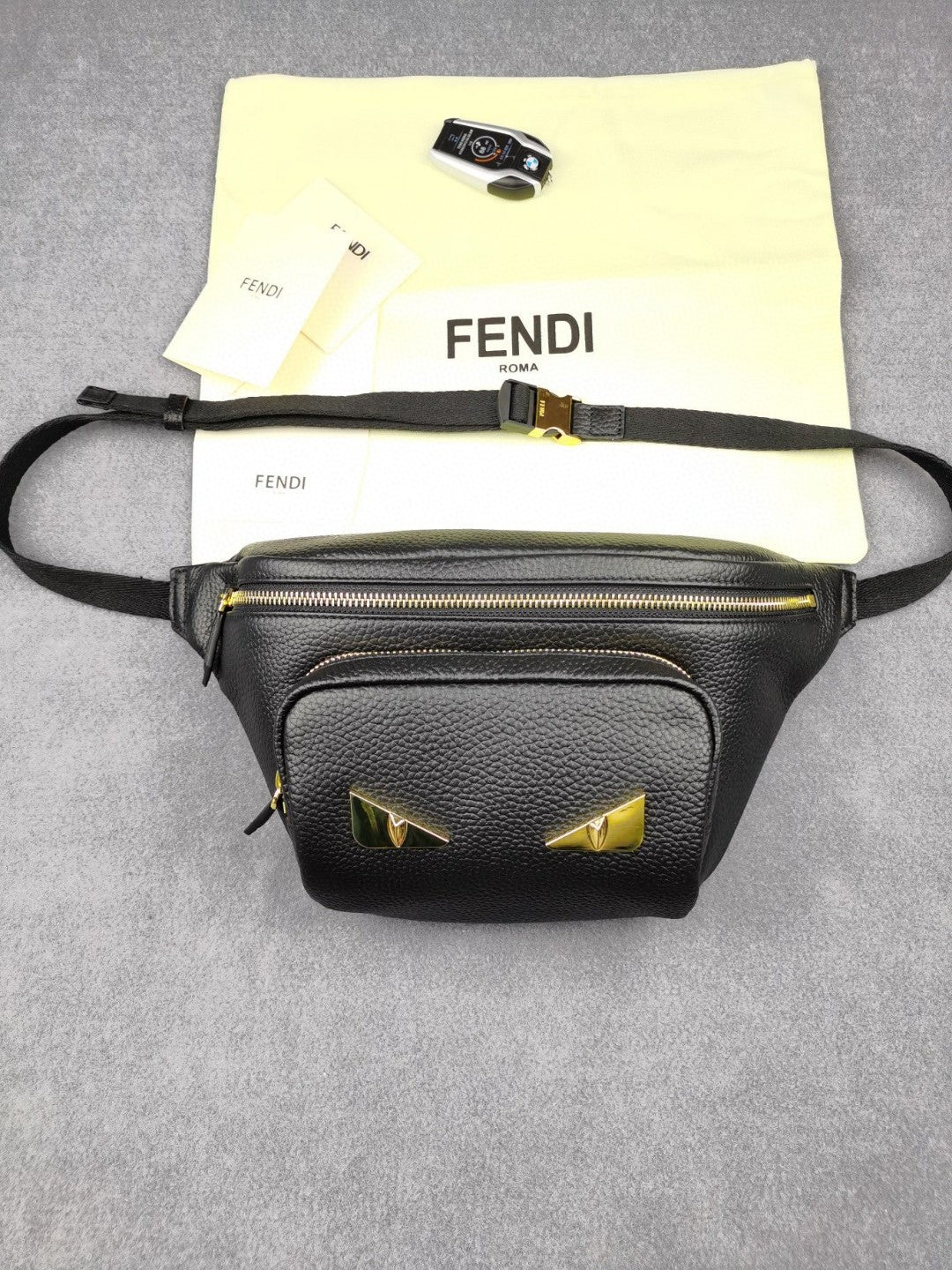 Fendi Top QualityTop Quality Little Monster Black FF Accessory
