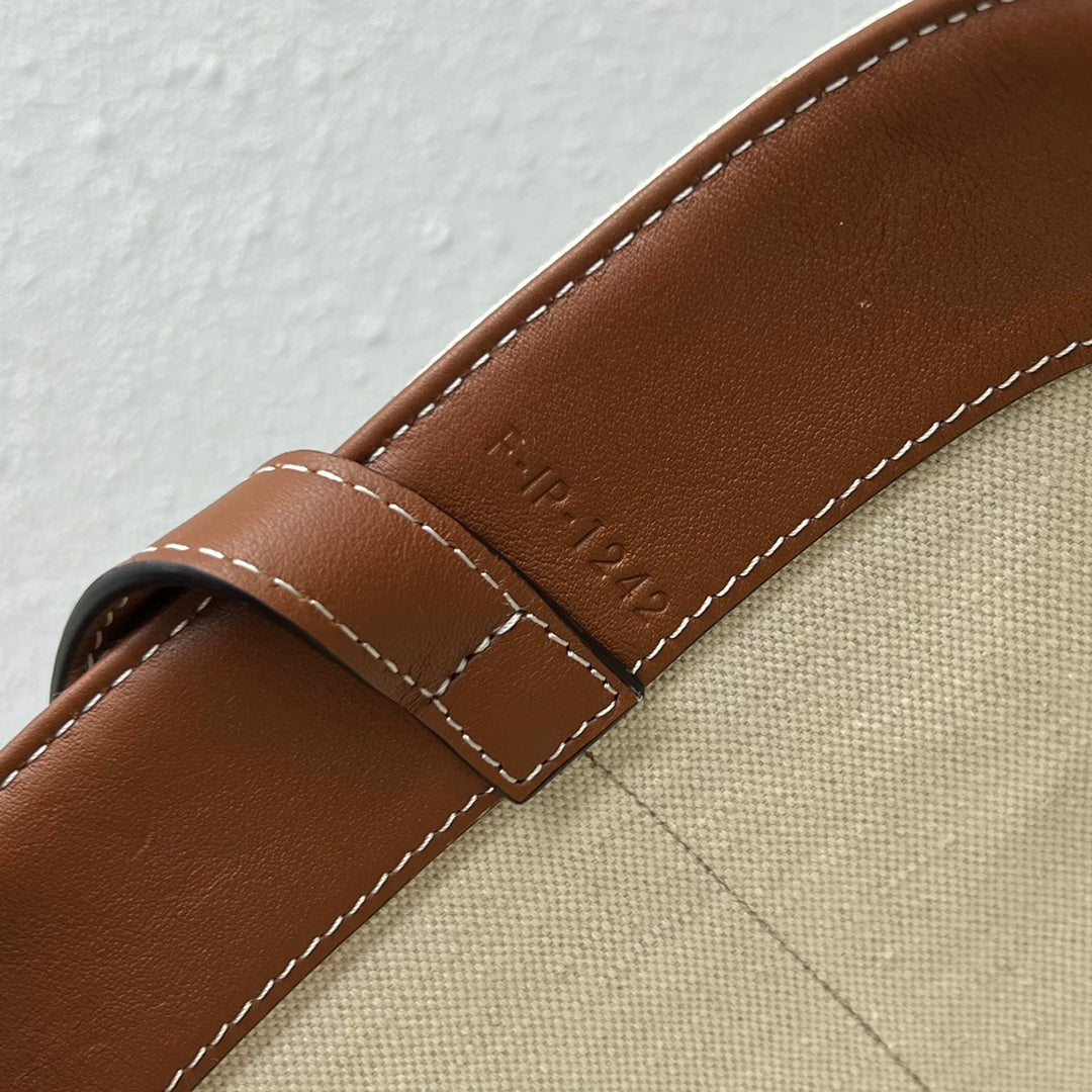 Top Quality Box Cuir Triomphe In Textile Tan Medium Travel Bag
