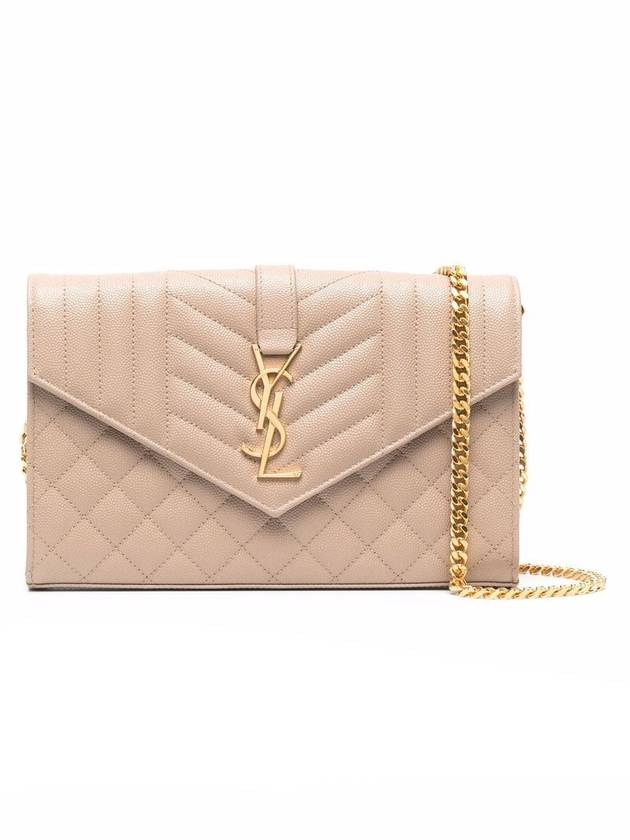 YSL Saint Laurent Saint Laurent Trending Cassandre Cross Bag Dark Monogram Beige Travel Bag