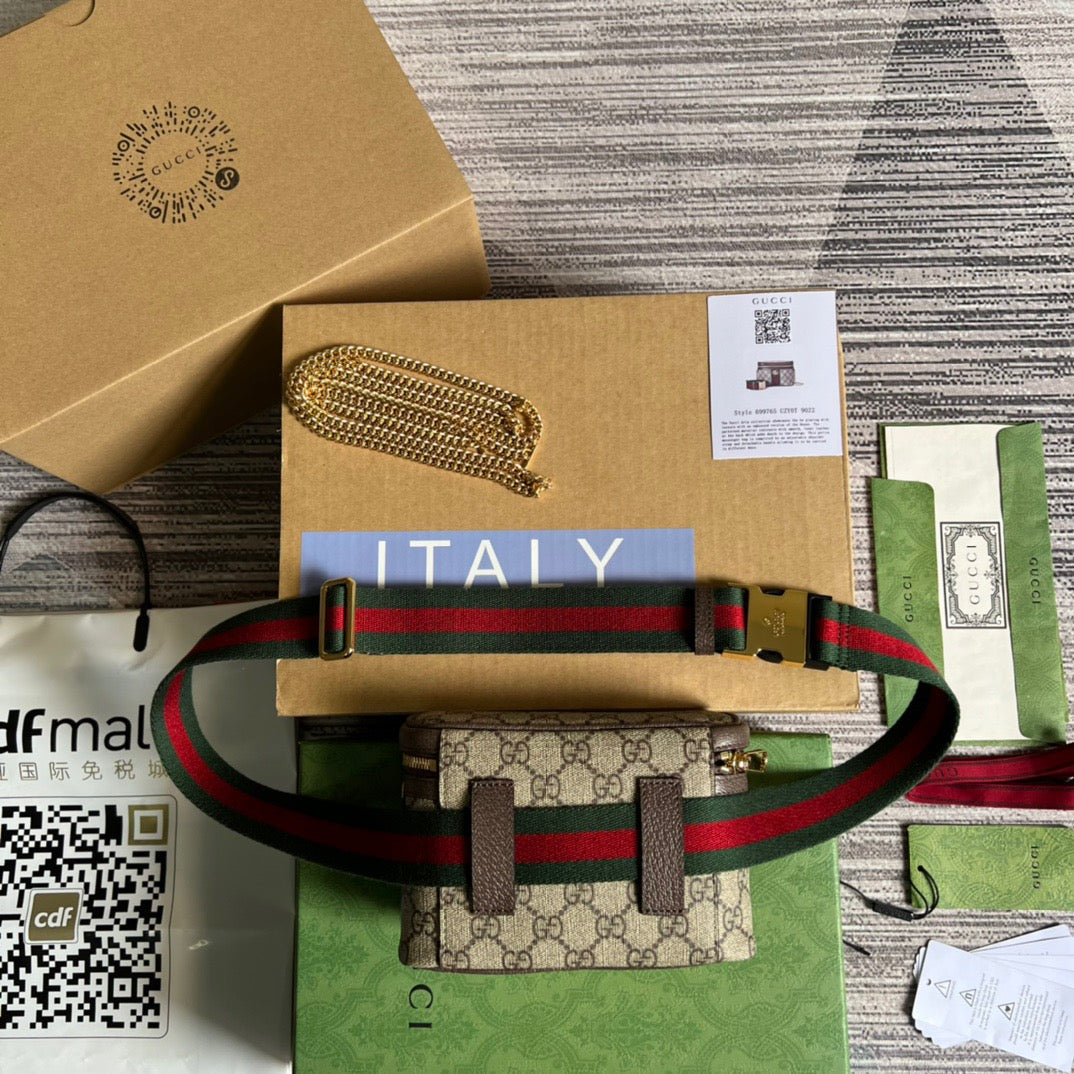 gg Ophidia Belt Web Ebony Canvas Beige Accessory