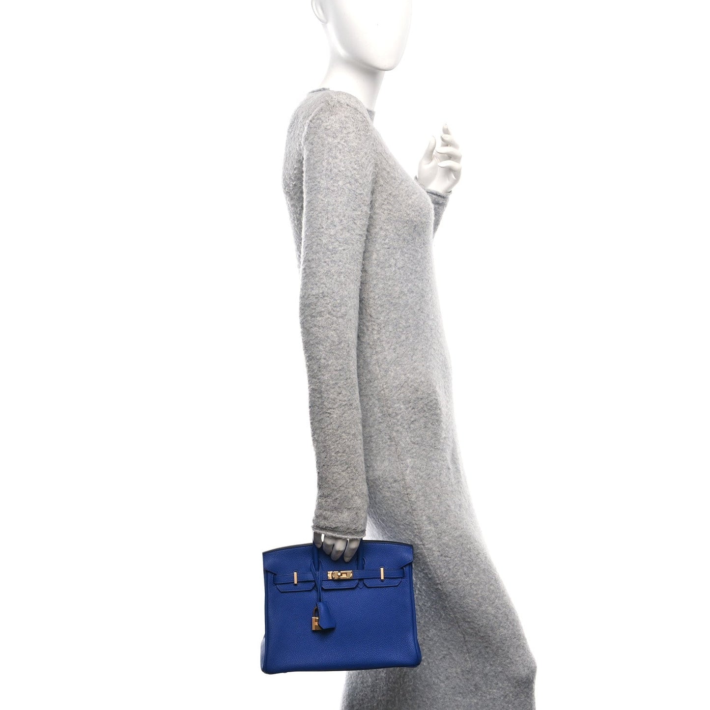 Hermes Togo Birkin Bleu Electrique Handbag Travel Bag
