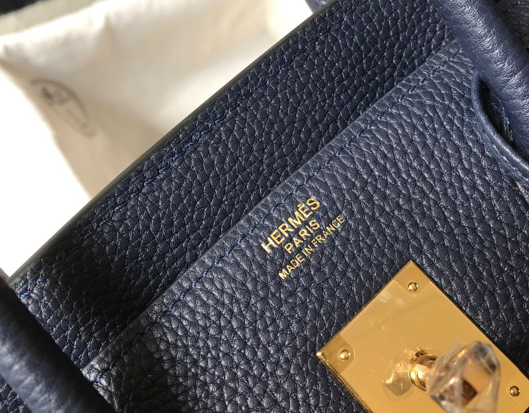 Top Quality Birkin Dark For Women Toned Blue Gold Travel Bag