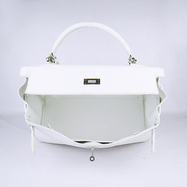 Hermes Luxury Kelly Cm Togo Handbag Leather White Travel Bag