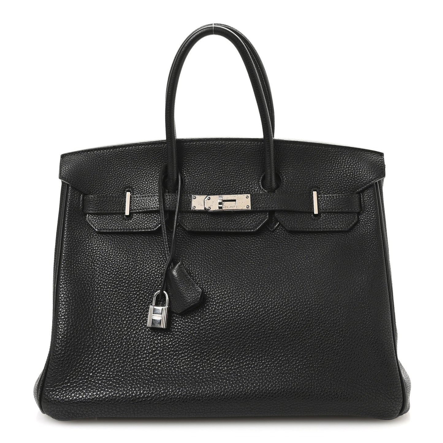 Hermes Togo Birkin Handbag Black Travel Bag 35 Black 1748550