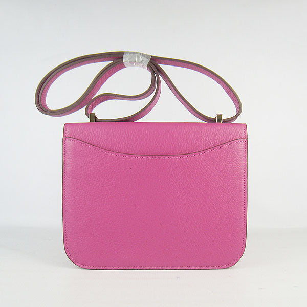 Hermes Luxury Constance Cowskin Bag H Peach Golden Leather Travel Bag