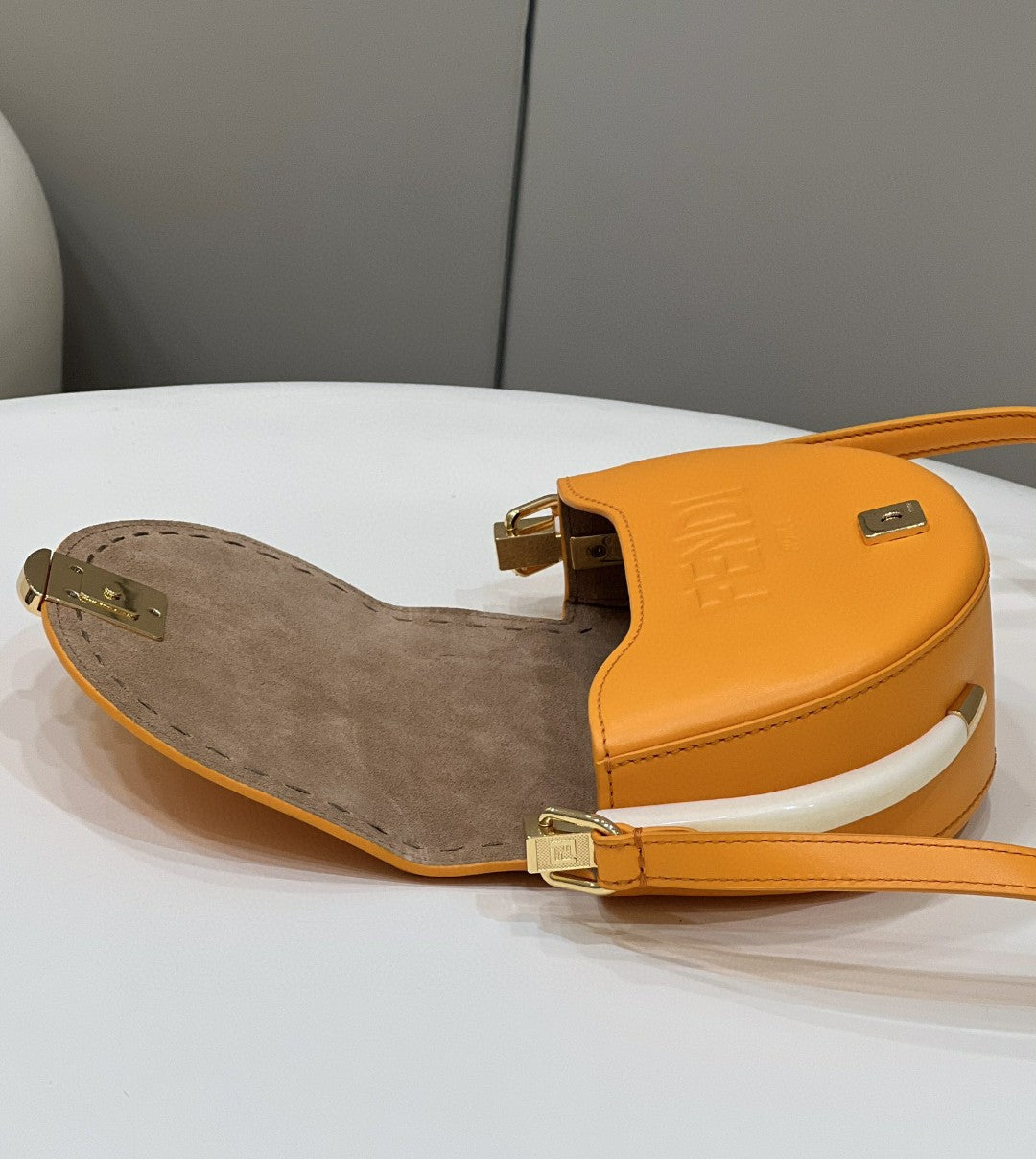 Top QualityTop Quality Moonlight Saddle Orange Handbag