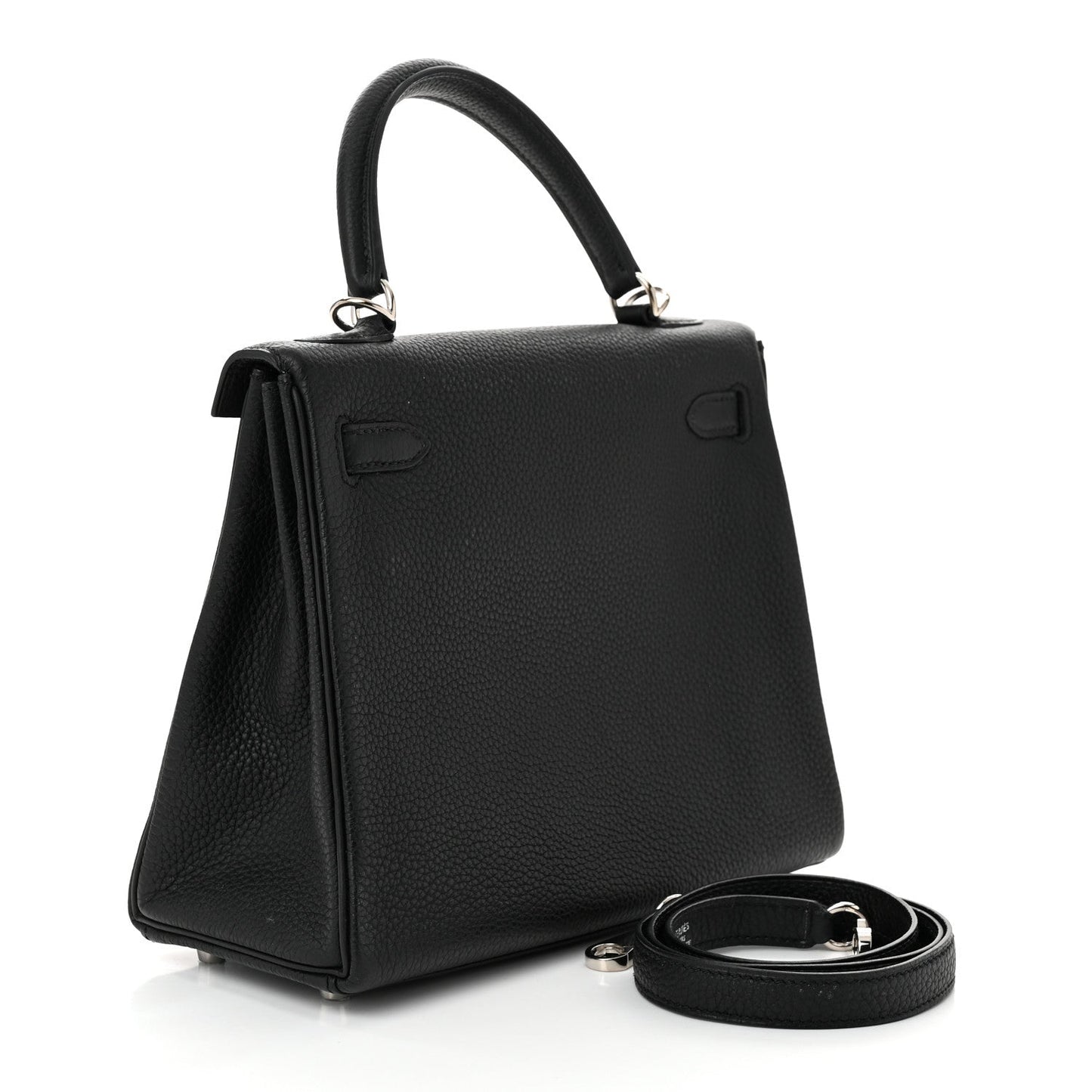 Hermes Togo Kelly Retourne Handbag Black Travel Bag 25 Black 1702449