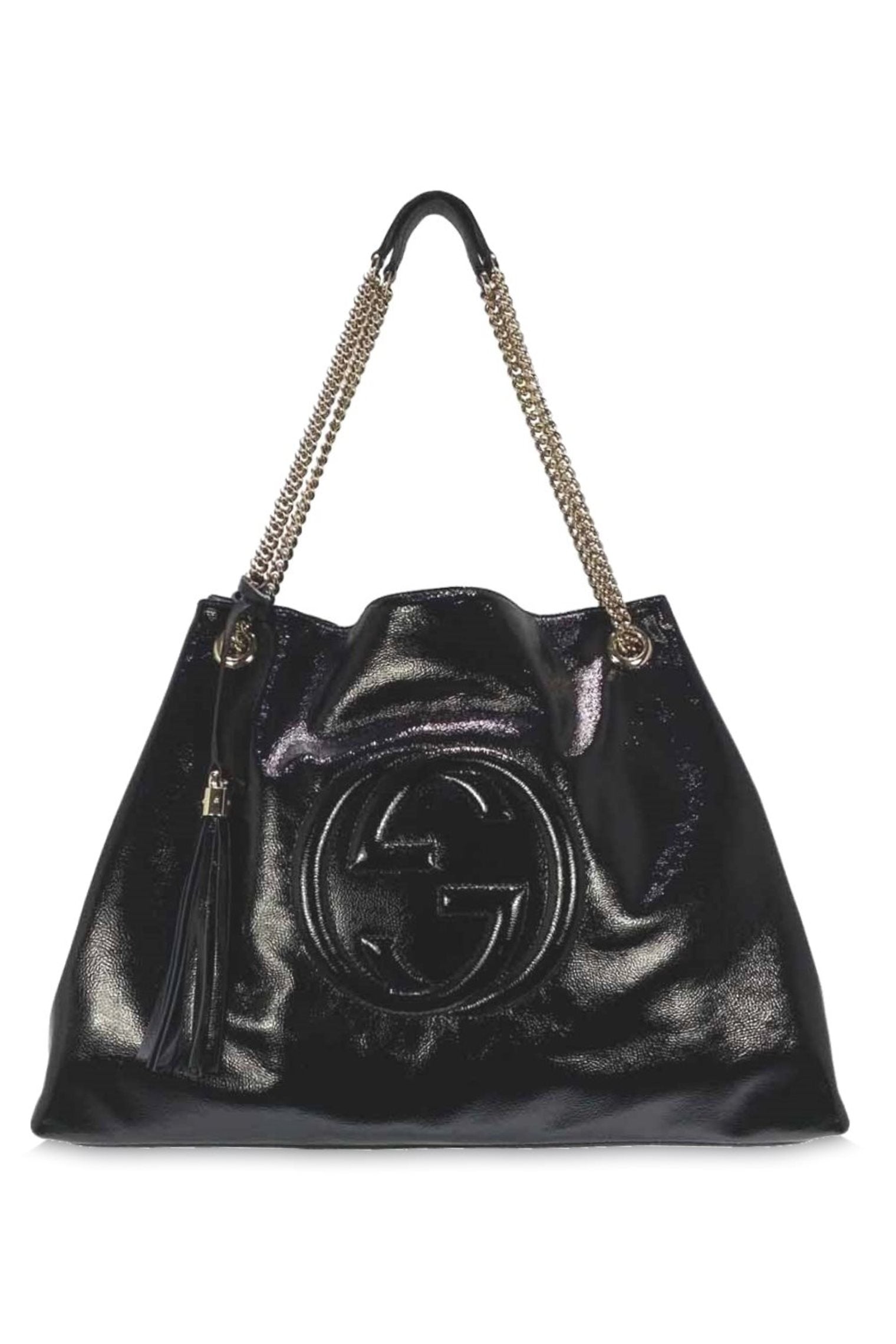 GUCCI Soho Patent Leather Bag