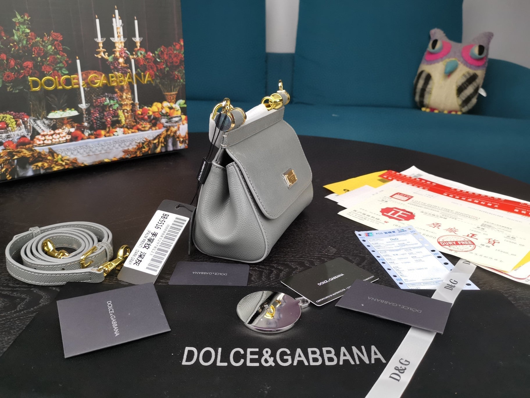 Sicily Dauphine Gray Small Travel Bag