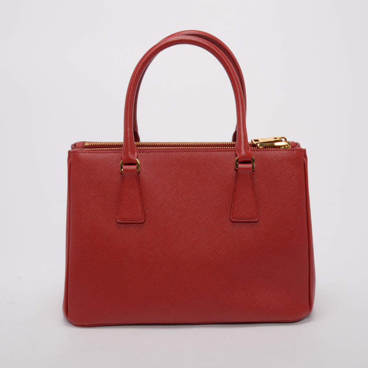 Prada Lux Galleria Tote Saffiano Red Small Tote Bag