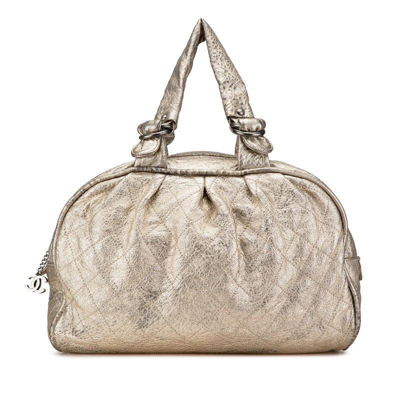 Chanel Coco Mark Matelasse Wild Stitch Leather Boston Bag