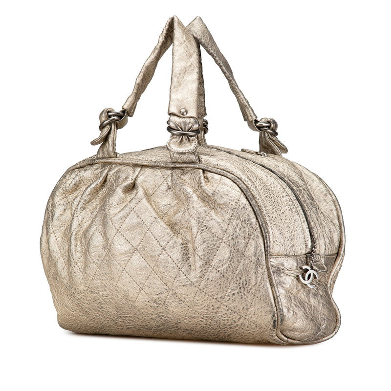 Chanel Coco Mark Matelasse Wild Stitch Leather Boston Bag