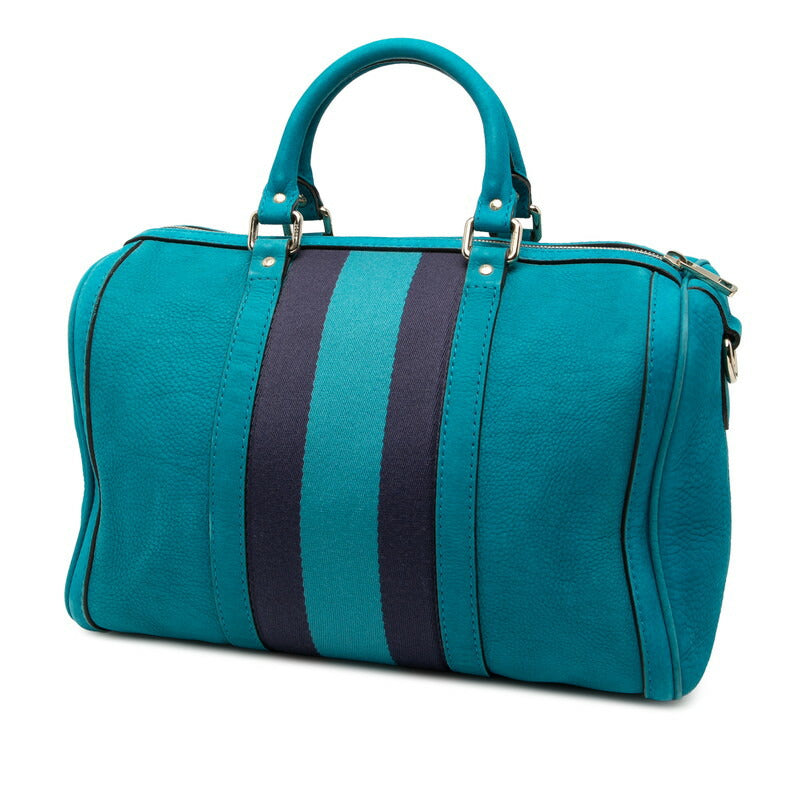 Gucci Sherry Line 2Way Bag Canvas Suede Travel Bag