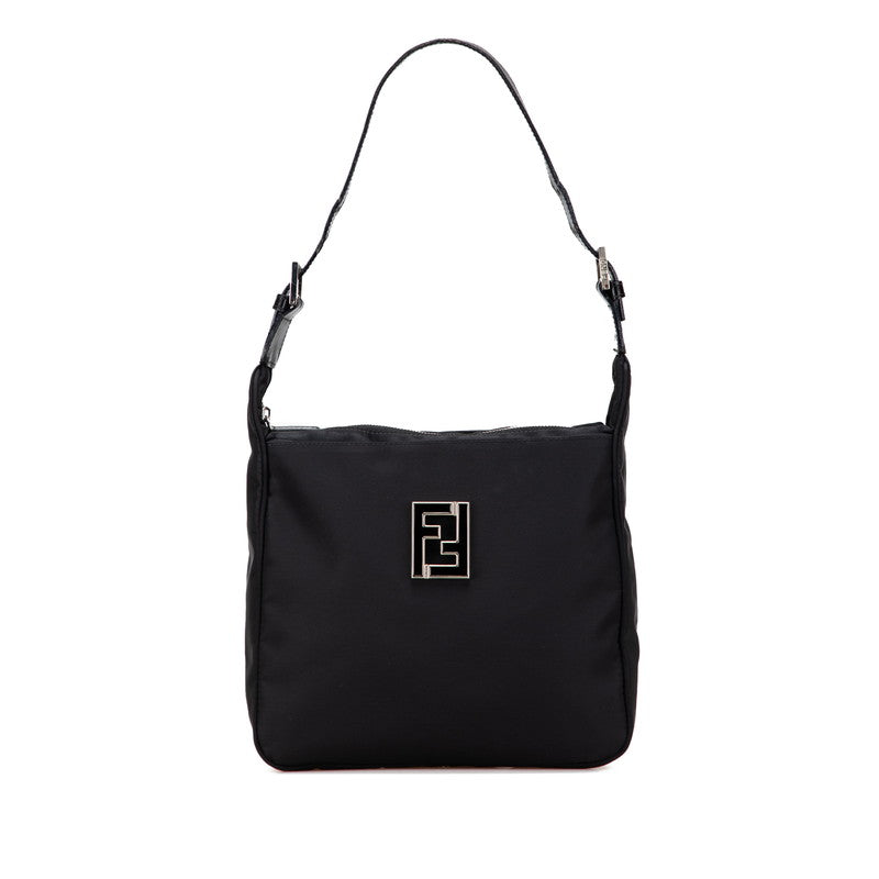 Fendi Ff Shoulder Bag Leather Nylon Logo