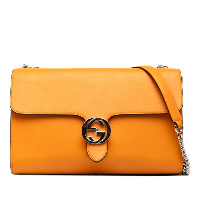Gucci Interlocking Shoulder Bag Leather Bag 16