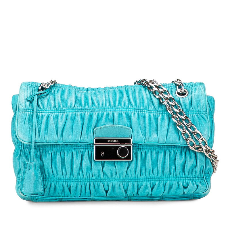 Prada Nappa Gaufre Shoulder Bag Leather Leather Shoulder Bag