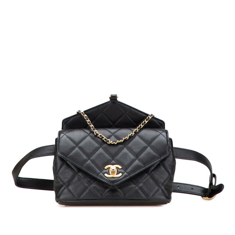 Chanel Coco Mark Matelasse Lambskin 2way waist bag