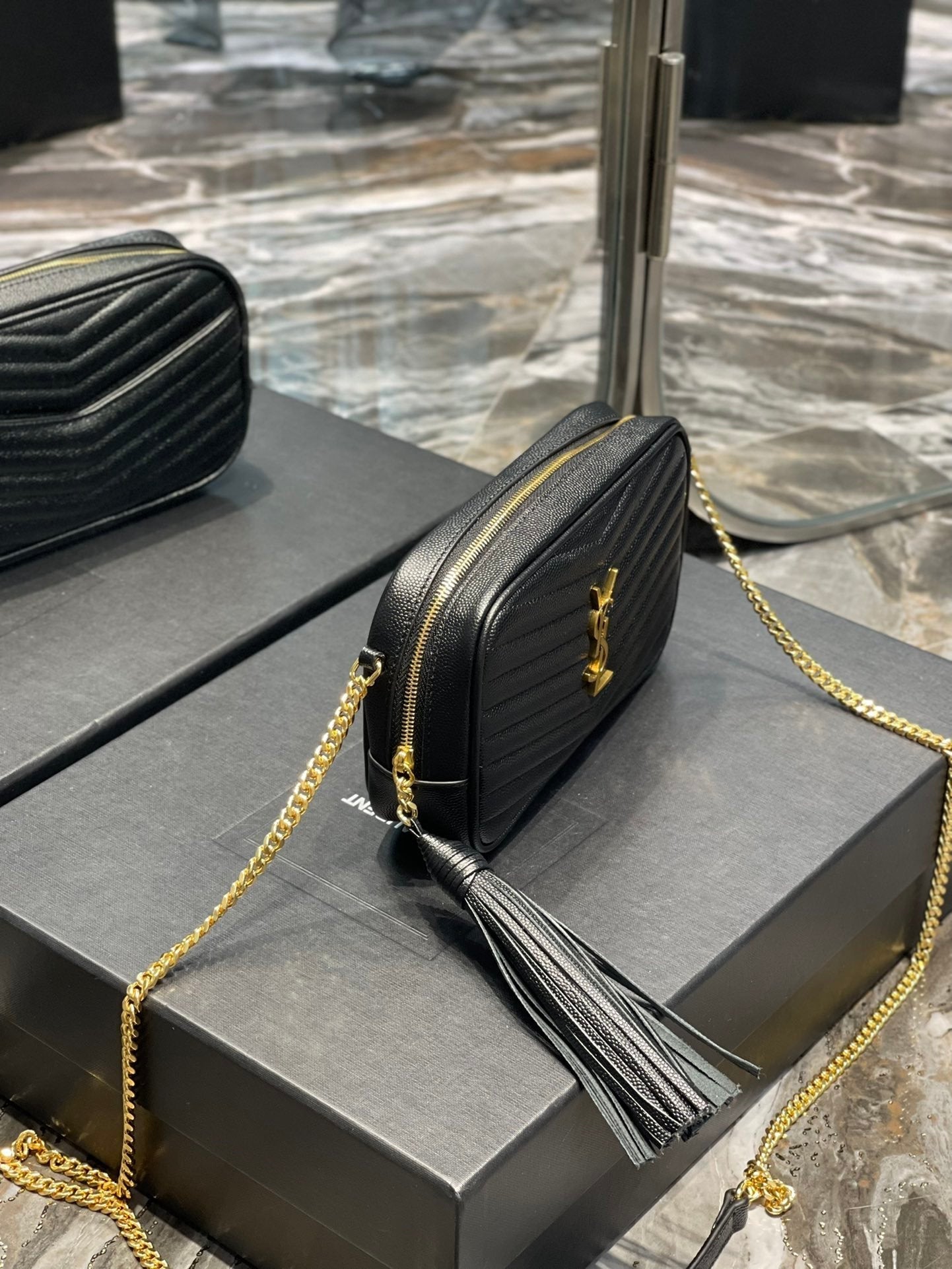 YSL Saint Laurent Lou Handbag Quilted Mini Travel Bag Hardware For Women