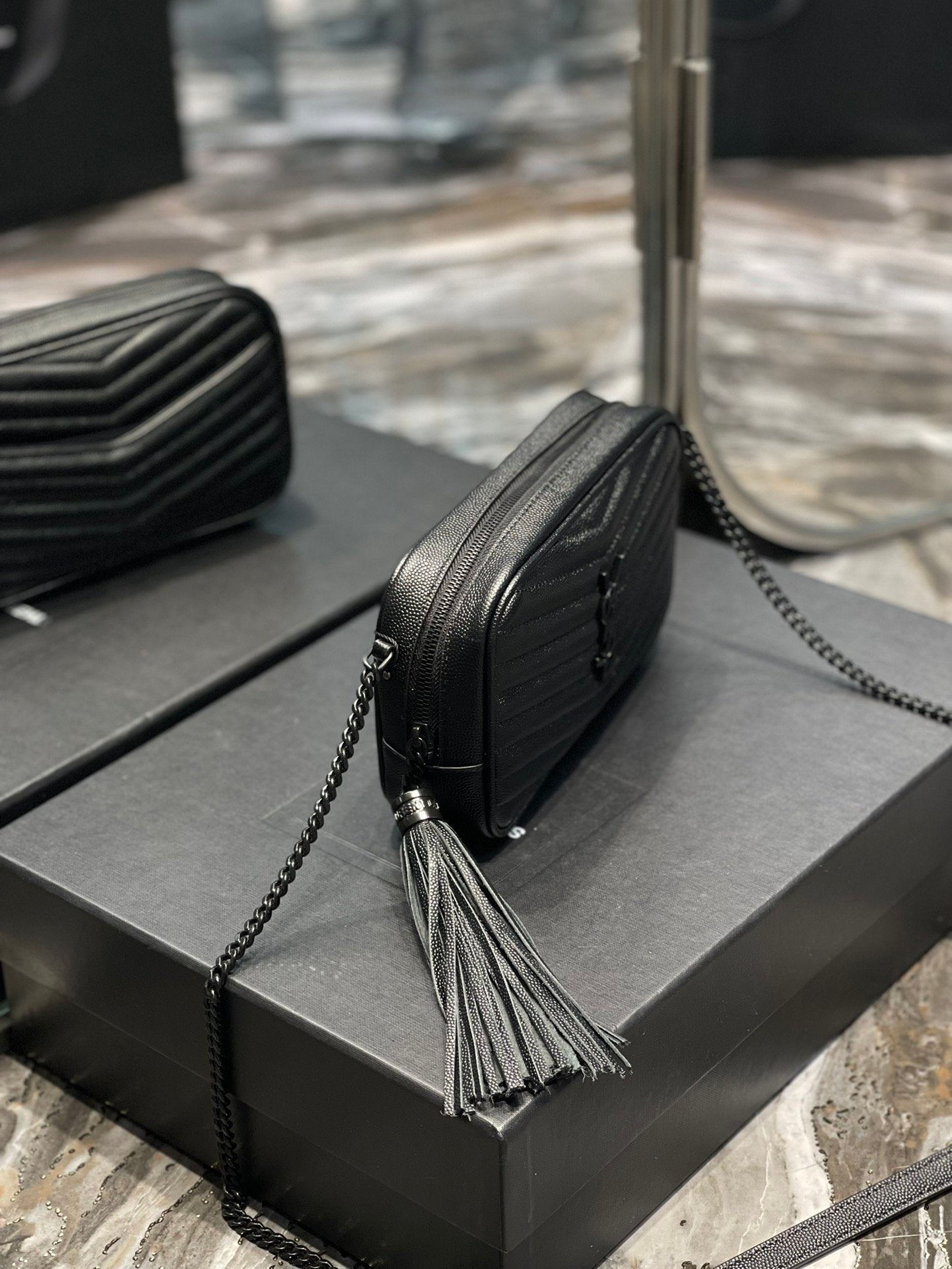 YSL Saint Laurent Lou Handbag Quilted Mini Travel Bag 2