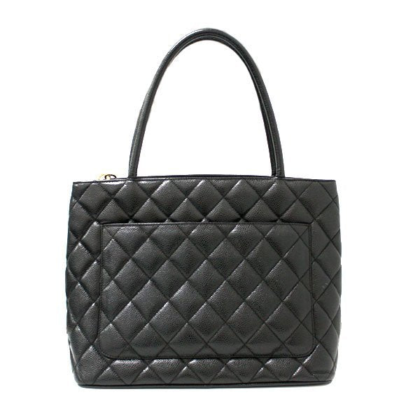 Chanel Tote Bag Caviar Skin GP Fittings Black