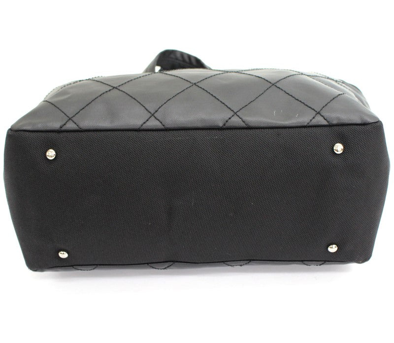 Chanel Paris Biarritz MM Handbag Shoulder Bag Cocomark Black