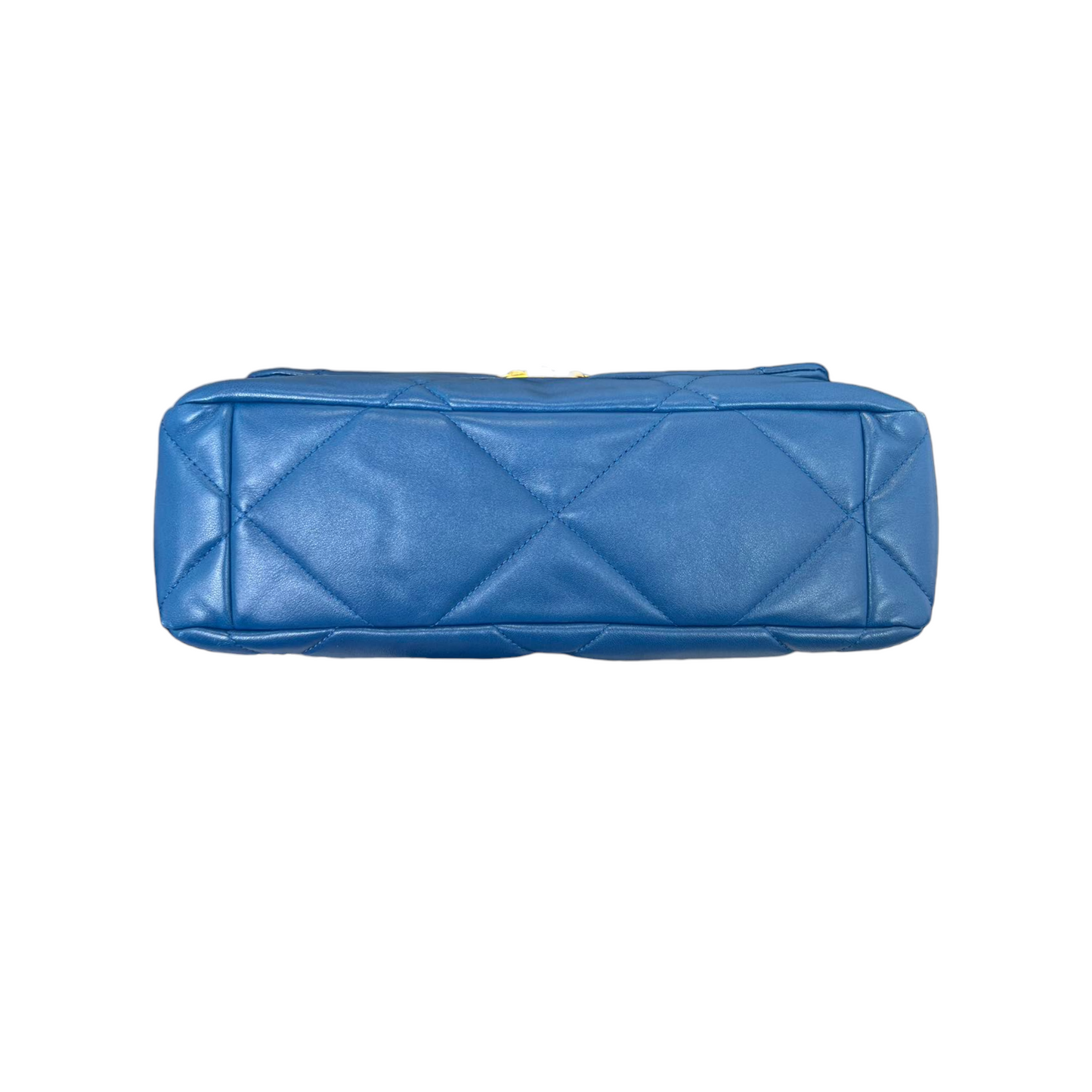 Chanel 19 Goatskin Handbag Leather Blue Crossbody Bag
