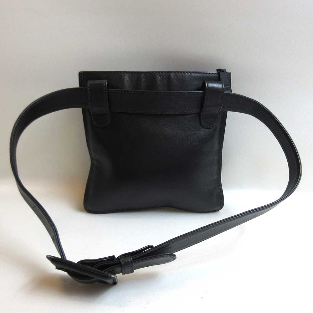 Chanel Leather Waist Pouch Black Bag