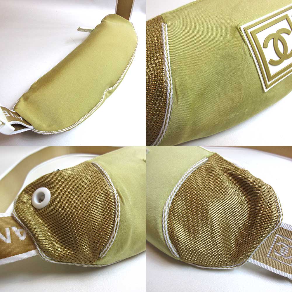 Chanel Nylon Waist Pouch Body Bag Beige