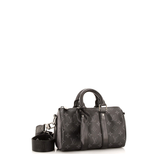 Louis Vuitton Keepall Bandouliere Bag Reverse Eclipse Canvas Monogram Travel Bag