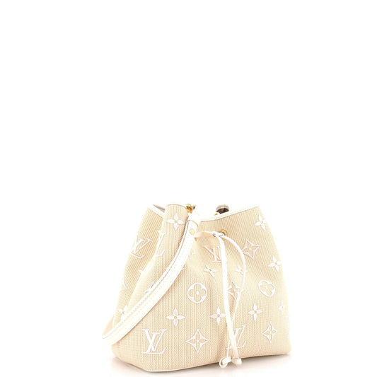 Louis Vuitton Neo Noe By The Pool Mm Bag Raffia Monogram Bucket Bag
