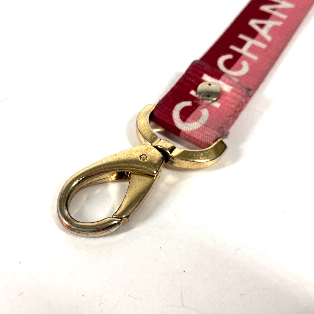 Chanel Nylon Plated 01P logo neck Pink Gold Handbag
